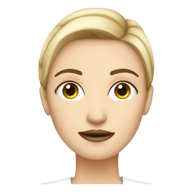 data analyst stressed white woman with eyes sticker