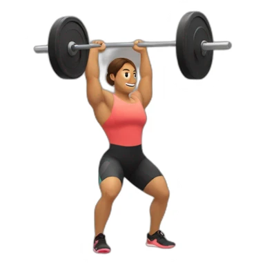 athlete doing snatch crossfit sticker