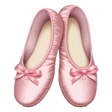 ballet slippers, flat dance shoes, iPhone emoji style sticker