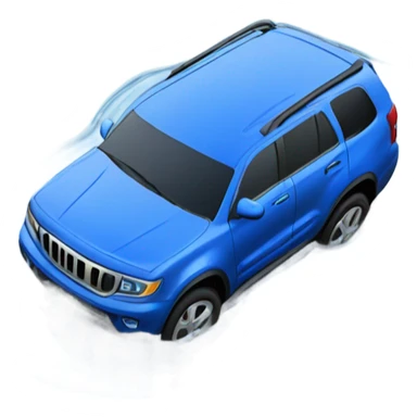 Blue suv melting into a puddle in the sun sticker