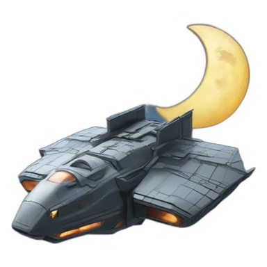 dragon starship to the moon sticker
