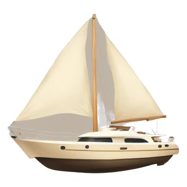 Beige aesthetic Yacht  sticker