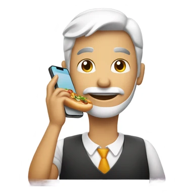 Ordering food via phone. sticker