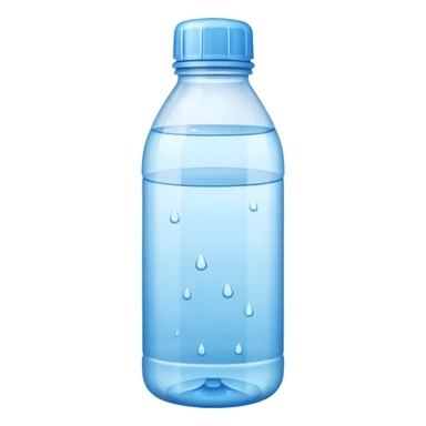 Plastic bottle of water sticker