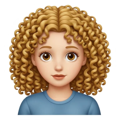 Chica blanca con pelo rizado  sticker