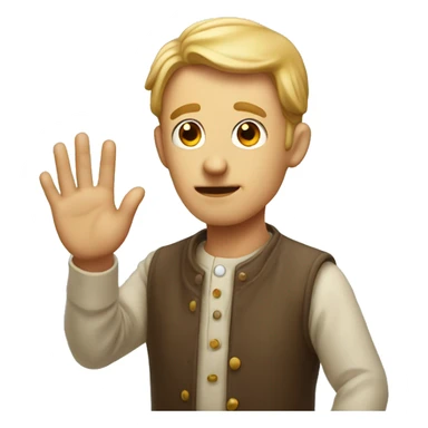 Strange man with needy look in his eyes reaching his hand out sticker