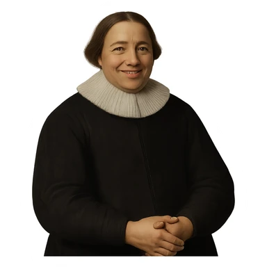 сгенерируй изображение в таком же стиле как на референсе, чтобы мужчина с референса стоял со сложенными руками, смотрел на нас и улыбался. фон прозрачный sticker