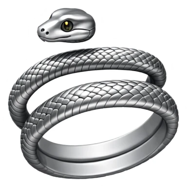 Snake silver ring sticker