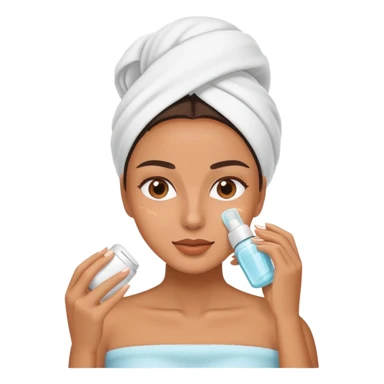Mujer haciéndose su Skincare sticker
