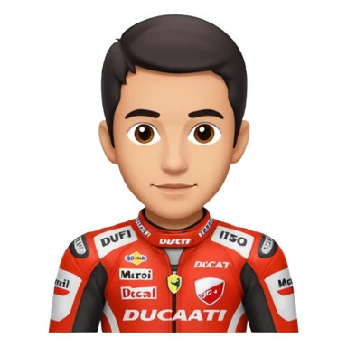 Un emoji de moto gp dé Ducati Marc Márquez  sticker