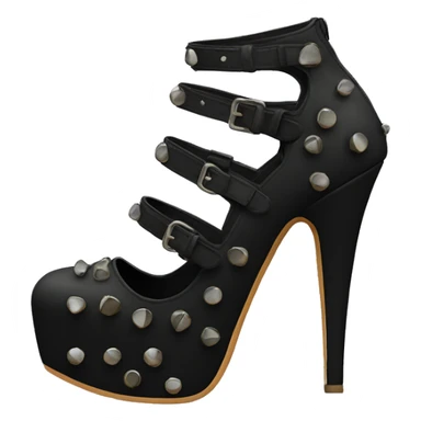 Black rivet heels  sticker