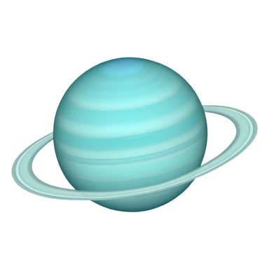 planet uranus with its faint rings sticker