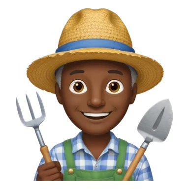 dark skin grandfather gardener sticker