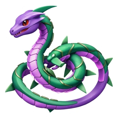 Pokemon legendary purple and cian crystal rayquaza sticker