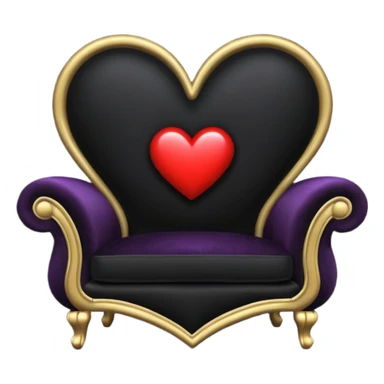 goth themed heart with a dark velvet sofa sticker