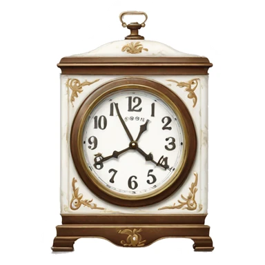 vintage clock bourdaux white sticker