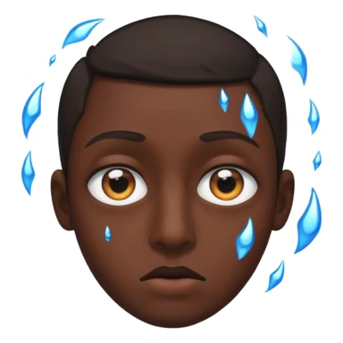 глаз, в зрачке которого отображается как падает человек  sticker