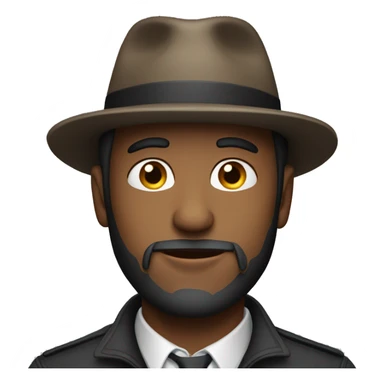 Guy with a neckbeard wearing a fedora  sticker