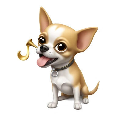 chihuahua qui jouede la trompette sticker