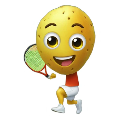 une patate qui joue au tennis sticker