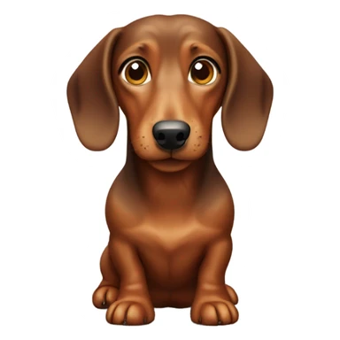 Brown weenie dog sticker