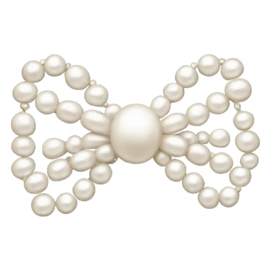 Bow made out of pearls sticker