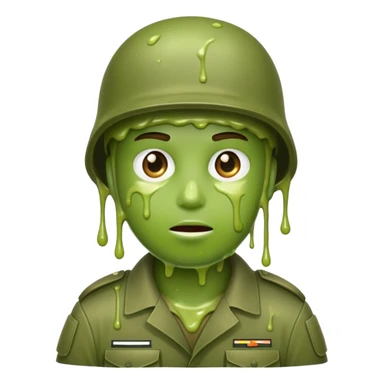 green war soldier covered in slime sticker