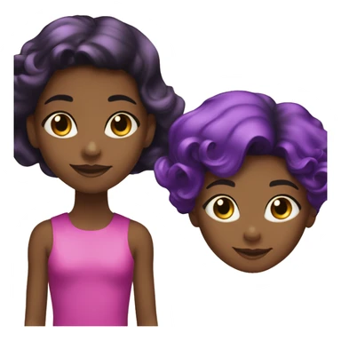 Black 8 year old girl getting her silk press with a purple heart next to her sticker