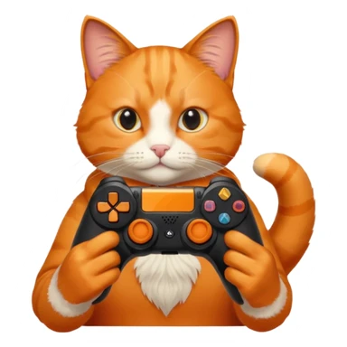 orange cat homme-avec-manette-ps4 sticker