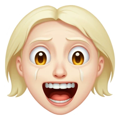 maniacal insane laughter crying tears sticker