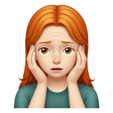 ginger girl facepalm sticker