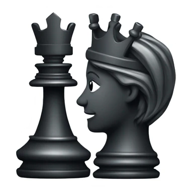 Chess Piece Icons – A King, Queen, Knight, or Pawn piece in dark tones for strategic roles. sticker