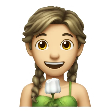 a fairy holding a tooth sticker