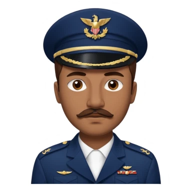 A Young man with brown hair laid back, with mustache and no beard, with pretty brown eyes, thin lips, wearing navy blue army uniform, looking like Leonidas from “Wounded love” Turkish series sticker