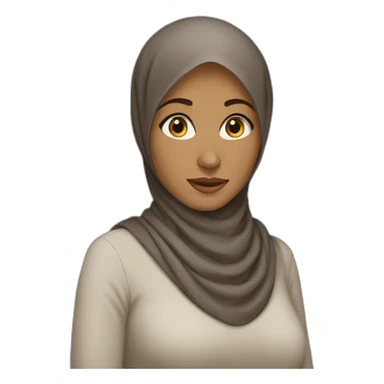 Muslim woman without hijab sticker