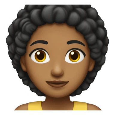 Mujer morena pelo negro liso sticker