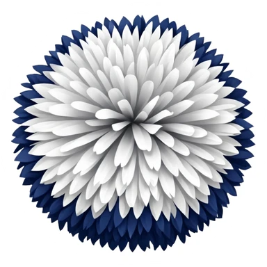navy and white cheer Pom poms  sticker