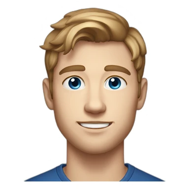 a 21 year old white scandinavian man with a gaotee and brown hair with blue eyes sticker