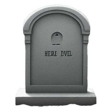 gravestone that says here lies SmokeDevil sticker