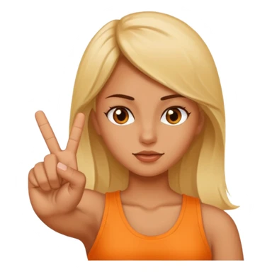 girl giving the middle finger  sticker