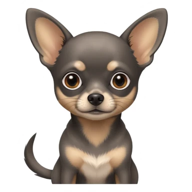 Grey-black Chihu dog sticker