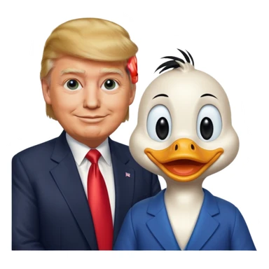 donald trump with donald duck sticker