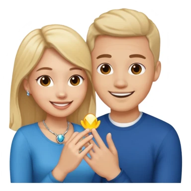 man proposes to girl sticker