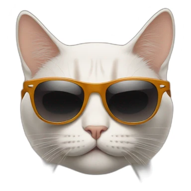 cat smoking cigarettes with sunglasses sticker