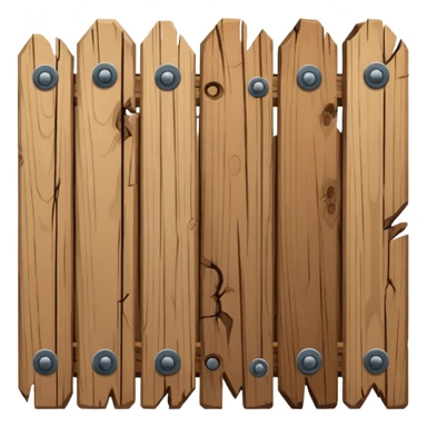 carpenter Wooden plank with nails sticker