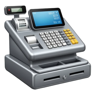 modern cash register sticker