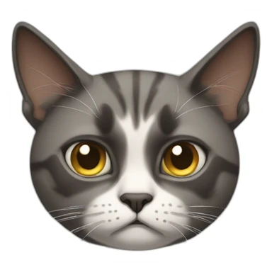 grumpy skinny cat sticker