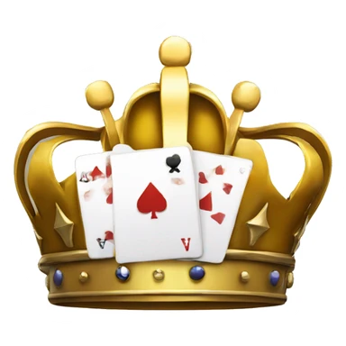 Poker king no background yellow gold crown sticker