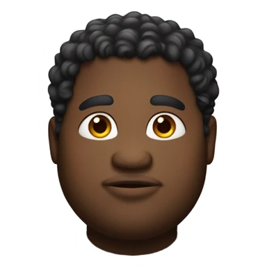 Fat black guy with curly hair sticker