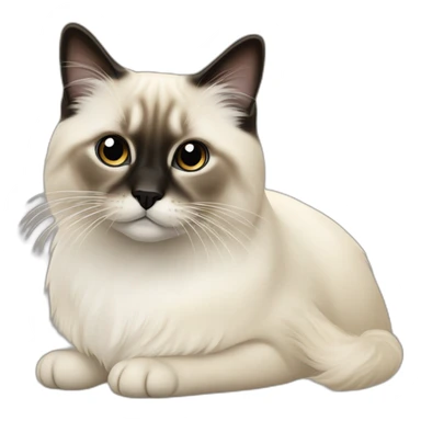 Seal point Birman cat sticker